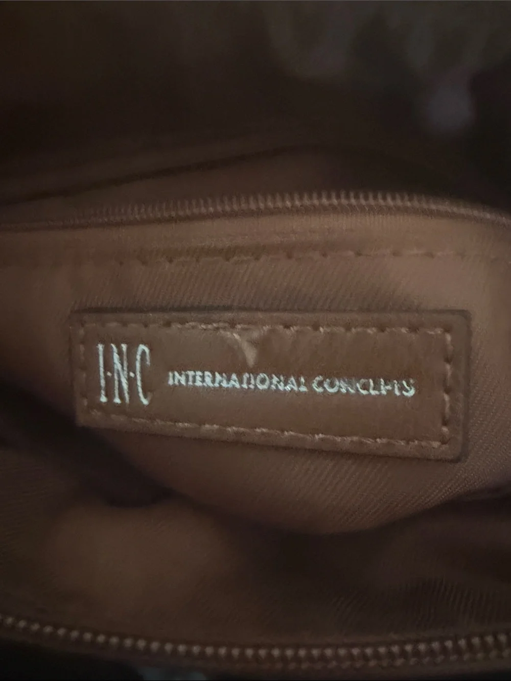 INC International Concepts Brown Leather Crossbody